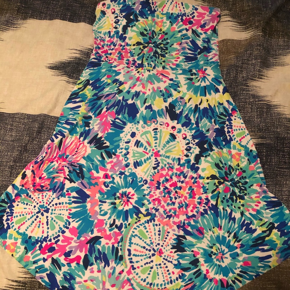 Lilly Pullitzer strapless multicolor dress